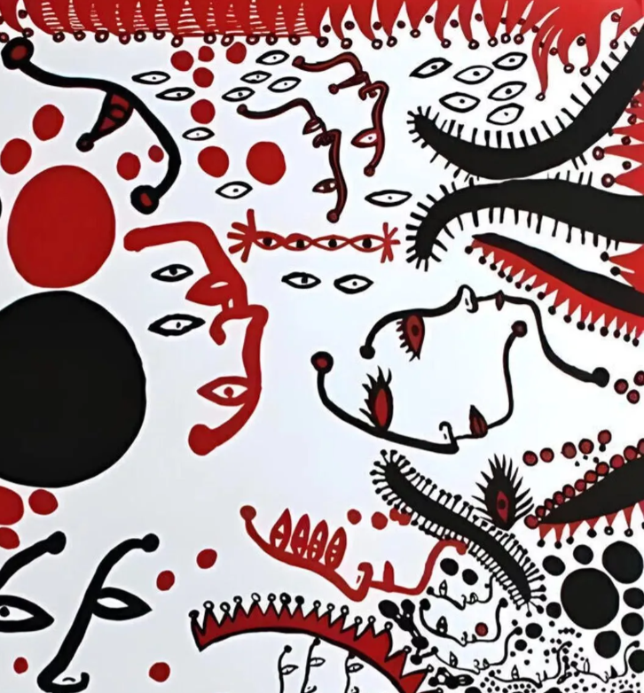 I want to sing my heart out in praise of life print by Yayoi
